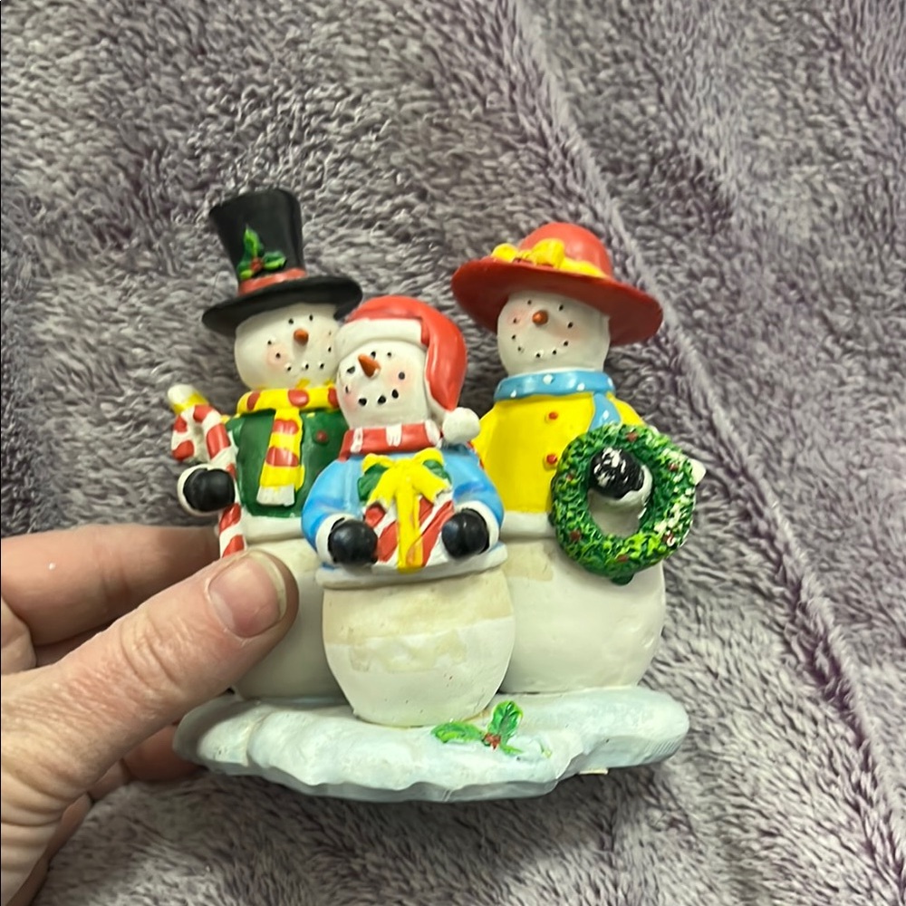 Festive Snowman Trio Holiday Decoration